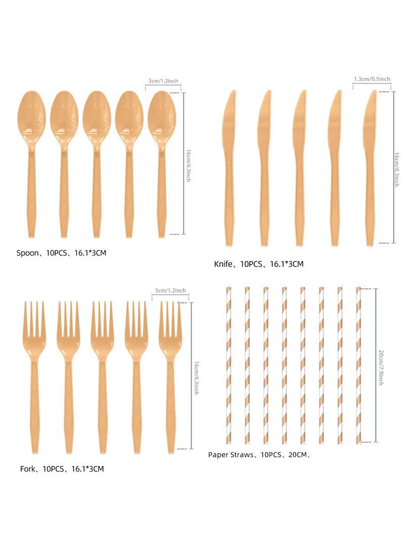 153 قطعة لوازم حفلة عيد ميلاد كابيبارا لطيفة - مجموعة أدوات مائدة حفلة بمواضيع كابيبارا البرتقالية لزينة عيد الميلاد يمكن أن تخدم 10 ضيوف - Image 4